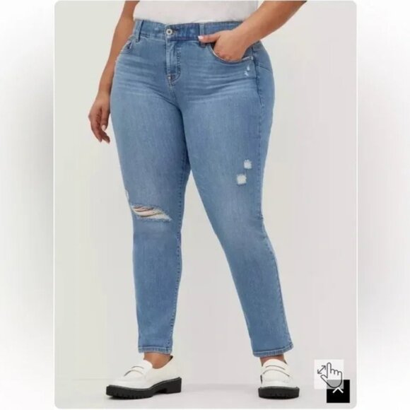 Torrid 28 Short 28S Bombshell Straight Premium Stretch High-Rise Jeans Plus Size - Picture 1 of 8